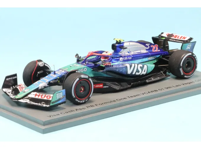 RACING BULLS F1 Vcarb-01 Team Visa Cash App №22 Las Vegas Usa Gp (2024) Yuki Tsunoda, Blue White