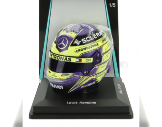 BELL HELMET Casco Helmet F1 Lewis Hamilton Team Mercedes Amg Petronas Motorsport Formula One №44 Winner British Gp (2024), Purple Yellow