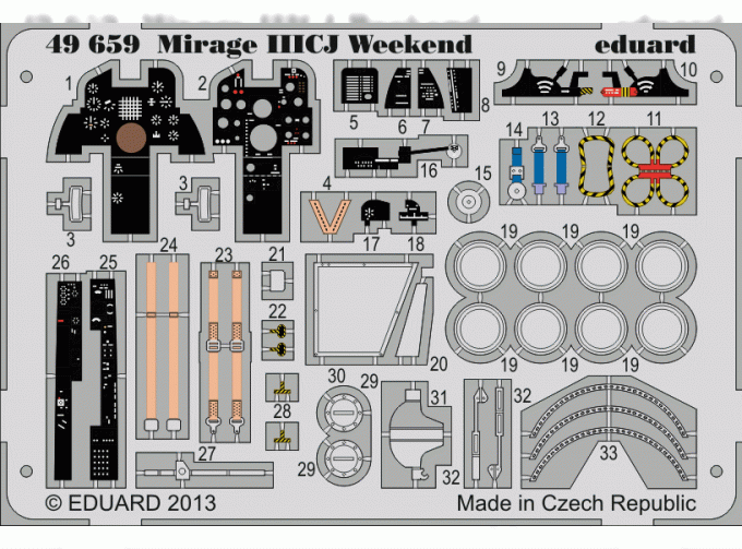 Фототравление Mirage IIICJ Weekend