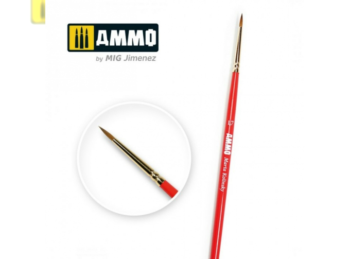 Кисть 1,7 AMMO Marta Kolinsky Premium Brush