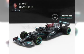 MERCEDES-BENZ GP F1 W12 Team Amg Petronas N 44 - Alone On The Starting Grid - 2nd Hungary Gp (with Rain Effect) 2021 Lewis Hamilton, Black Green