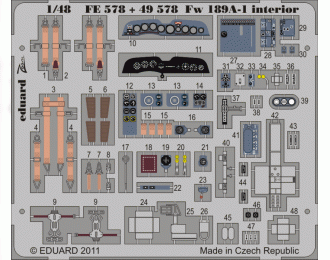 Цветное фототравление для Fw 189A-1 interior S. A.