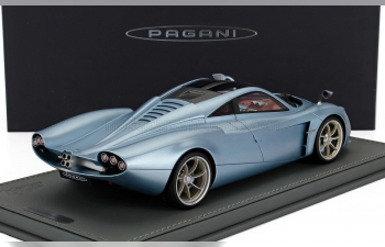 PAGANI Huayra Codalunga (2022) - Con Vetrina - With Showcase, Azzurro Sardegna - Matt Light Blue