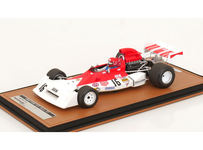 BRM F1 P160e №16 Spain Gp (with Pilot Figure) Niki Lauda (1973) , White Red