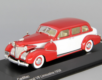 CADILLAC Series 75 Fleetwood V8 Sedan (1939), dark red / white