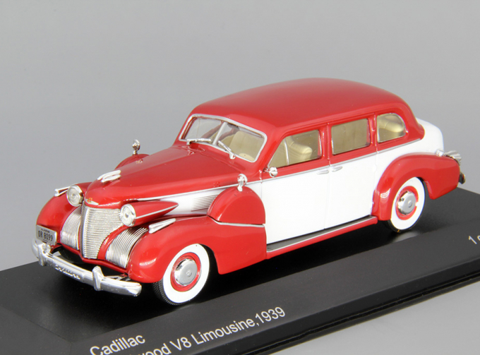 CADILLAC Series 75 Fleetwood V8 Sedan (1939), dark red / white