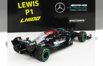 MERCEDES-BENZ GP F1 W12 Mercedes M12 Eq Power+ Team Amg Petronas Motorsport Formula One N 44 Winner Sotchi Russian Gp 2021 Lewis Hamilton - 100th Victory F1 - With Pit Board, Black Green