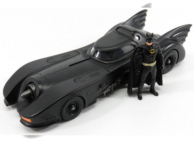 BATMAN Batmobile Movie (1989) With Batman Figure, Matt Black