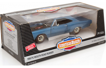 PLYMOUTH Road Runner (1969), blue metallic/black