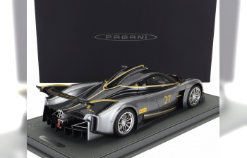 PAGANI Huayra R №27 2021 - Con Vetrina - With Showcase, 2 Tone Grey Met