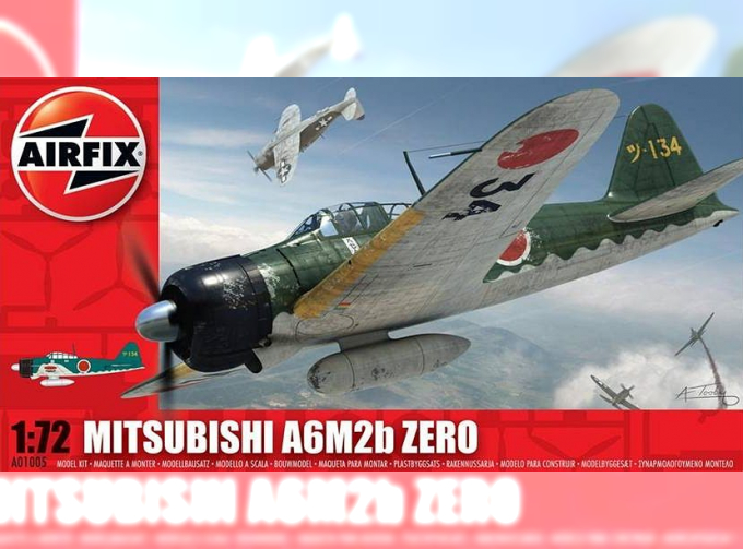 Сборная модель Японский истребитель Mitsubishi A6M2b ZERO