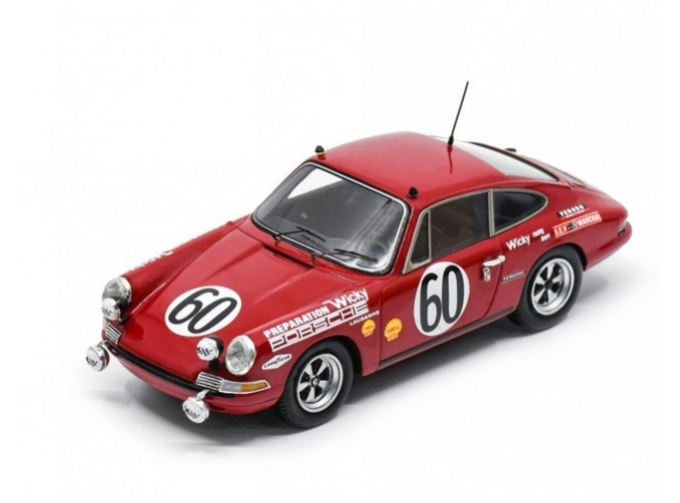 PORSCHE 911t 1991cc Team Wicky Racing №60 24h Le Mans (1968) W.Meier - J.de Mortemart, Red