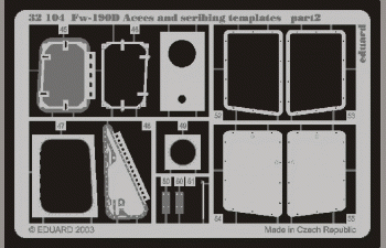 Фототравление для Fw 190D access and scribing templates HAS