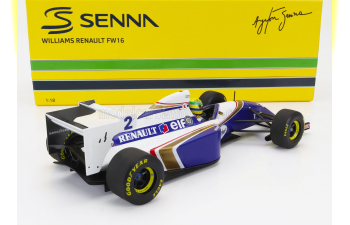 WILLIAMS F1 Renault Elf Fw16 N2 Pole Position Pacific Gp (1994) Ayrton Senna, Blue White