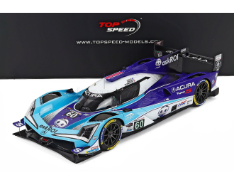 ACURA Arx-06 Gtp 2.4l Twin Turbo V6 Team Meyer Shank Racing N 60 Imsa 12h Sebring (2025) Tom Blomqvist - Colin Braun - Scott Dixon, 2 Tone Blue White