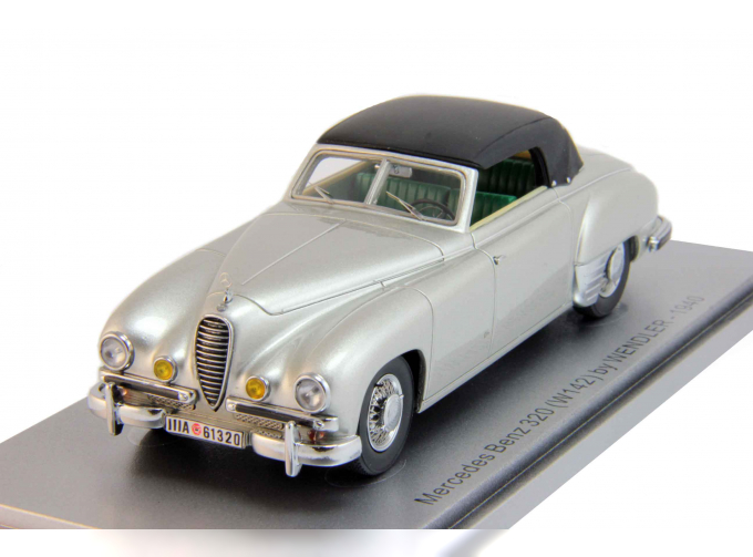 MERCEDES-BENZ 320 Wendler Cabriolet closed (1950), silver