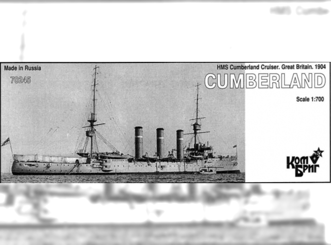 Сборная модель HMS Cumberland Броненосный крейсер 1904