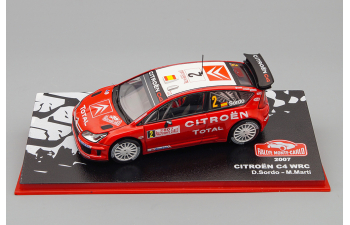 CITROEN C4 WRC #2 D.Sordo - M.Marti, Rally Monte-Carlo (2007), red / white