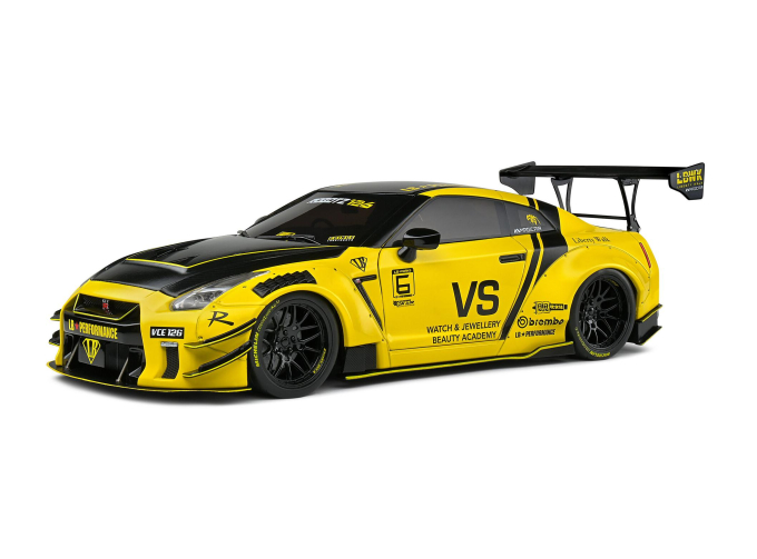 NISSAN GT-R (R35) LBWK Bodykit Type 2, yellow / black