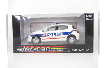 PEUGEOT 308 Police, Jet-Car 1:43, белый