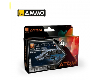 Набор акриловых красок ATOM Gravity 4 - Металлик / ATOM Gravity Set 4 - Metallic (6 цветов)