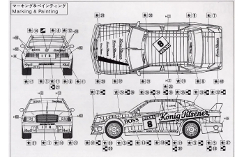 Сборная модель MERCEDES-BENZ 190E 2.5-16 Evolution II BOSS