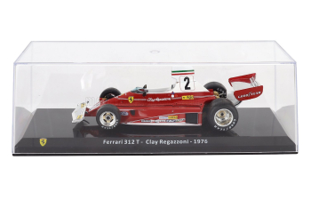 FERRARI F1 312t2 Team Scuderia Ferrari Sefac №2 Season (1976) Clay Regazzoni - Con Vetrina - With Showcase, Red