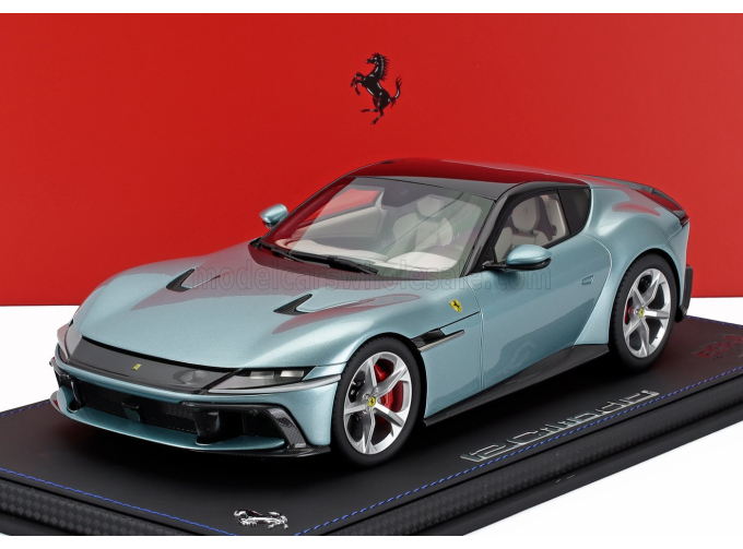 FERRARI 12cilindri V12 830cv Panoramic Roof (2024) - Con Vetrina - With Showcase, Celeste Trevi - Light Blue Met