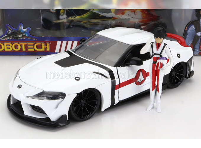 TOYOTA Supra With Rick Hunter Figure Robotech 2020, White Red