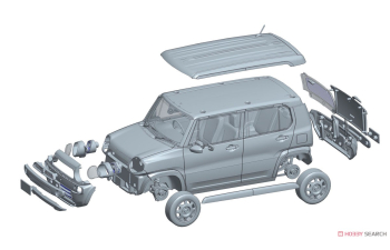 Сборная моделm Suzuki Hustler, moonlight violet pearl metallic