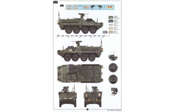 Сборная модель командирская машина M1130 Stryker CV и CV-TACP (1+1)