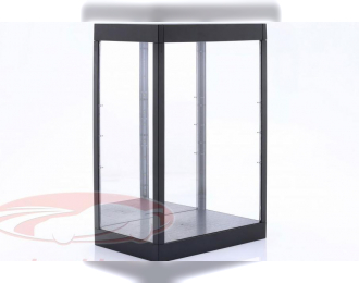 Витрина со светодиодной подсветкой для фигурок в масштабе 1:6, черный