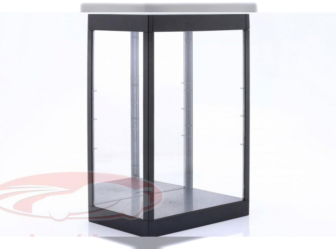 Витрина со светодиодной подсветкой для фигурок в масштабе 1:6, черный