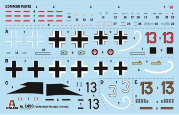 Сборная модель FOCKE WULF Fw 190 A-7/a8 Military Airplane (1944)