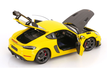 PORSCHE Cayman GT4 RS Weissach Package (2024), yellow carbon-grey