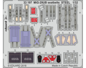 Фототравление для MiG-29UB seatbelts STEEL