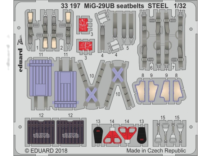 Фототравление для MiG-29UB seatbelts STEEL