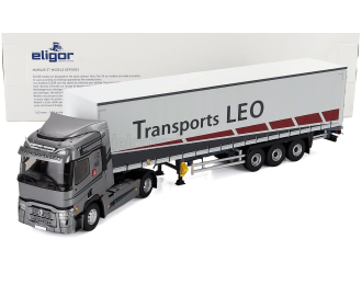 RENAULT T480 Truck Telonato Leo Transports (2021), Grey White