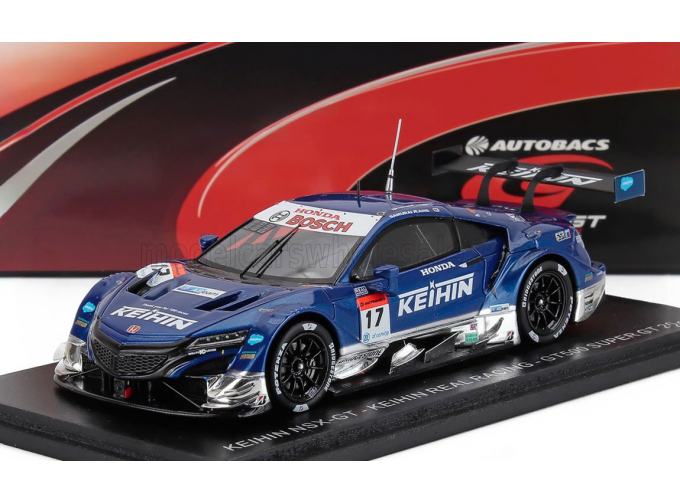 HONDA Nsx-gt Team Keihin Real Racing №17 Gt500 Class Super Gt (2020) Koudai Tsukakoshi - Bertrand Baguette, Blue White