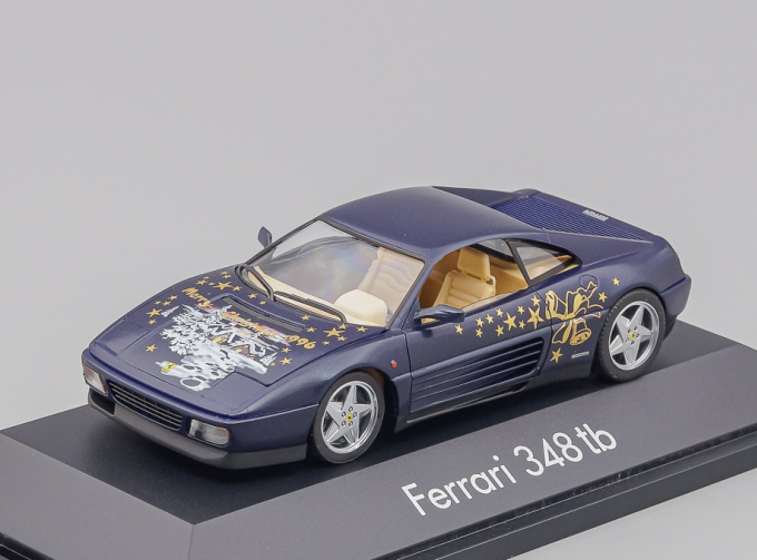 FERRARI 348 TB Merry Christmas (1996), blue metallic