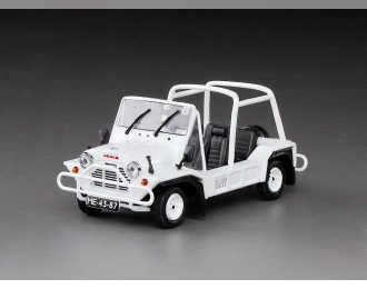 AUSTIN MINI Moke RHD Car Rental Macau with 2 Figurines, white