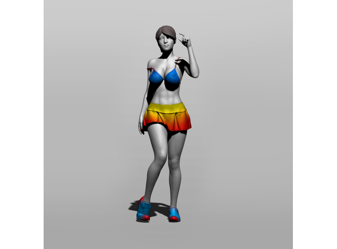 Фигура Болельщица 2, окрашенная