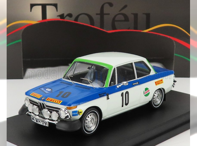 BMW 2002 Ti (night Version) №10 Rally Acropolis (1972) A.Warmbold - H.j.Dorfler, White Blue