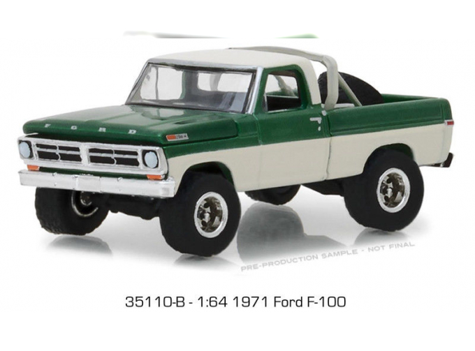 FORD F-100 pick-up 1971 Green/Beige