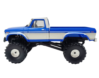 FORD F-250 (1979), medium blue metallic with silver stripe