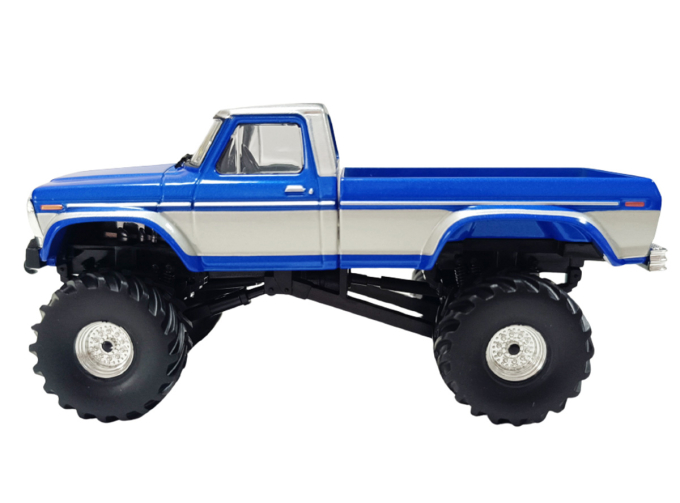 FORD F-250 (1979), medium blue metallic with silver stripe