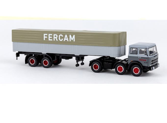 FIAT 691 T Truck Semi-telonato Fercam Transports (1970), 2 Tone Grey