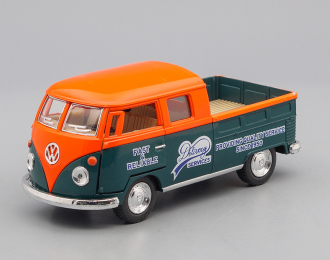 VOLKSWAGEN Bus Double Cab Pickup Delivery Services (1963), orange / green
