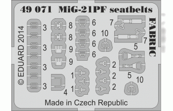 Ремни для MiG-21PF seatbelts FABRIC