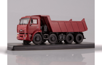 Камский грузовик 6540 8х4 самосвал ранний, темно-красный